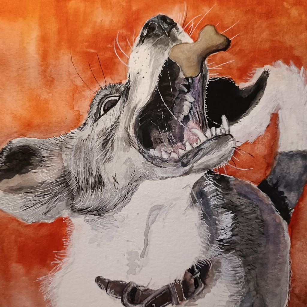 "Lullu lecker" - Aquarell, Daniela A. Weißmann