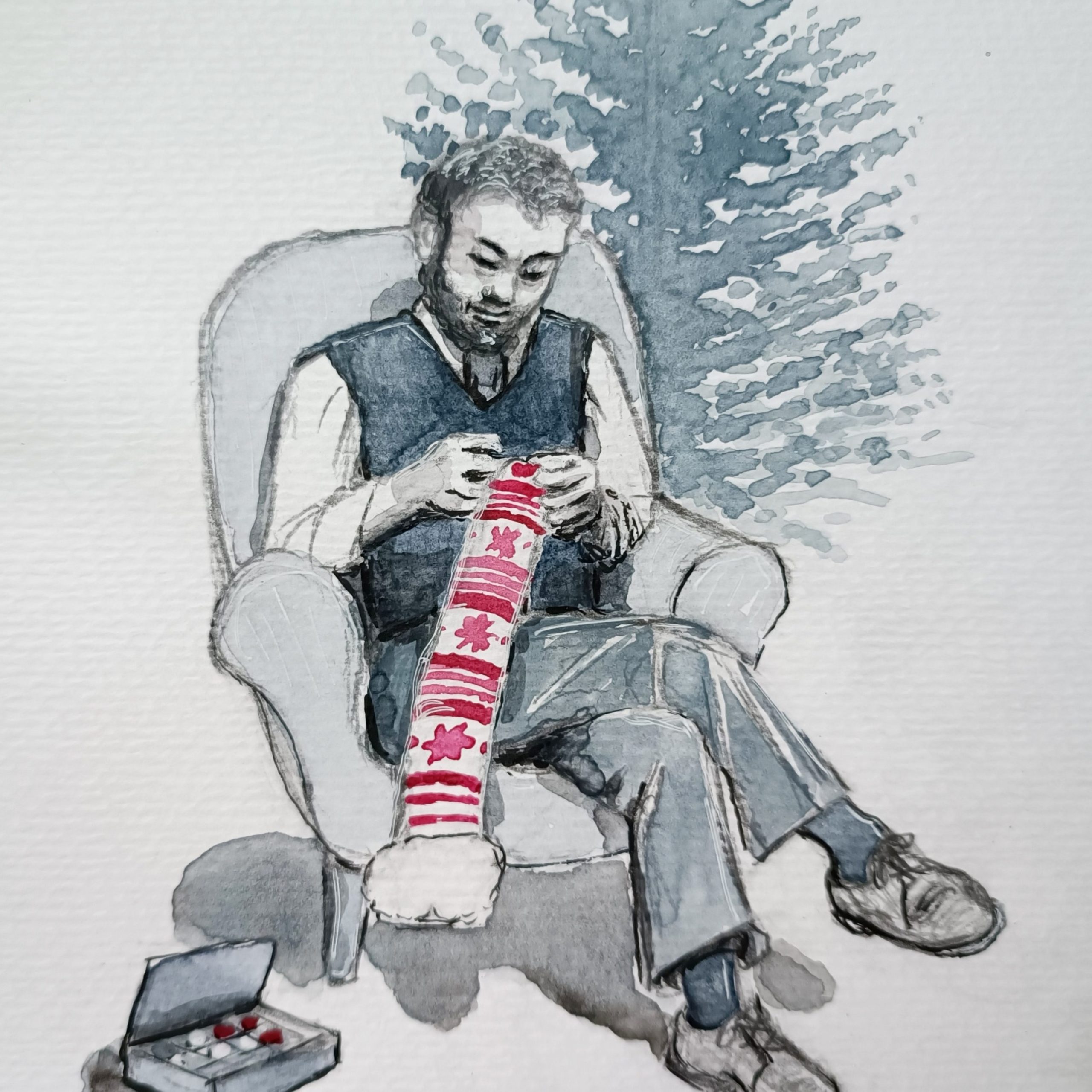 Strickstrumpf-Schwede